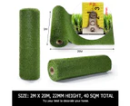Edengrass 22mm Artificial Grass Fake Lawn 2Mx20M