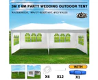 3x6m UV Resistant Party Wedding Outdoor Tent Marquee with 4 Removable Walls