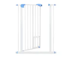 Baby Child Pet Safety Gate Stairway Barrier with Cat Door   100cm Tall