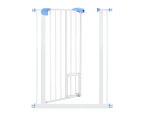 Baby Child Pet Safety Gate Stairway Barrier with Cat Door   100cm Tall