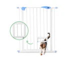 Baby Child Pet Safety Gate Stairway Barrier with Cat Door   100cm Tall
