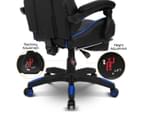 Blue & Black Game Chair Office Chair with Footrest 4