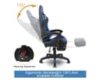 Blue & Black Game Chair Office Chair with Footrest 5