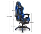 Blue & Black Game Chair Office Chair with Footrest 6