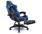 Blue & Black Game Chair Office Chair with Footrest 8