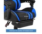 Blue & Black Game Chair Office Chair with Footrest 9
