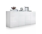 Modern Sideboard Buffet High Gloss Storage Cabinet 4 Doors Cupboard Table   White