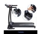Genki Folding Treadmill Fitness Exercise Machine with Pulse Sensor