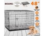 48 inch  XL Dog Crate Cage   Black 6