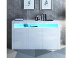 Modern 3 Doors Buffet Sideboard Dresser Storage Cabinet High Gloss Cupboard   White