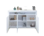 Modern 3 Doors Buffet Sideboard Dresser Storage Cabinet High Gloss Cupboard   White