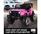 Kids Ride on Car Remote Control Electric Off Road Truck Jeep with Built in Songs   Pink 9