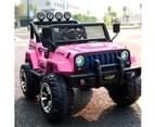 Kids Ride on Car Remote Control Electric Off Road Truck Jeep with Built in Songs   Pink 10