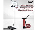 Genki Basketball Stand Hoop Net with Adjustable Standing