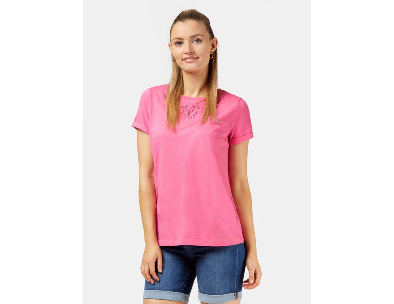 Jeanswest Womens Bella Broderie Tee