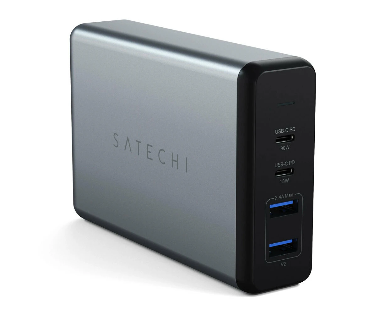 Satechi 108W Pro USB-C/USB-A Charging Port Multi-Port Desktop Charger Space Grey