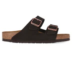 Birkenstock Unisex Arizona Suede Leather Soft Footbed Regular Fit Sandals - Mocha