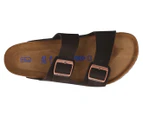 Birkenstock Unisex Arizona Suede Leather Soft Footbed Regular Fit Sandals - Mocha