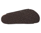 Birkenstock Unisex Arizona Suede Leather Soft Footbed Regular Fit Sandals - Mocha