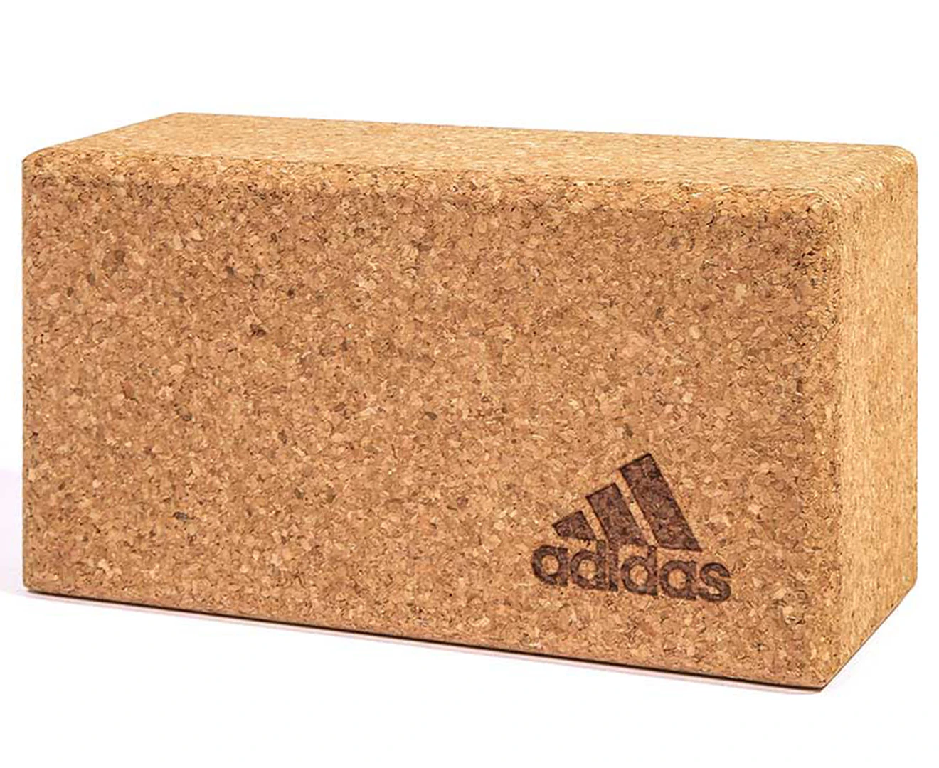 Adidas Yoga Cork Block Home Gym Fitness Exercise Pilates Tool Brick - Brown