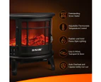 MAXKON Electric Fireplace Freestanding Stove Heater LED Flame Effect Log Fire 1800W