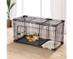 Dog Cage Cat Crate Doggy Kennel Puppy Playpen Enclosure Pet House Home Toilet Tray Wired L