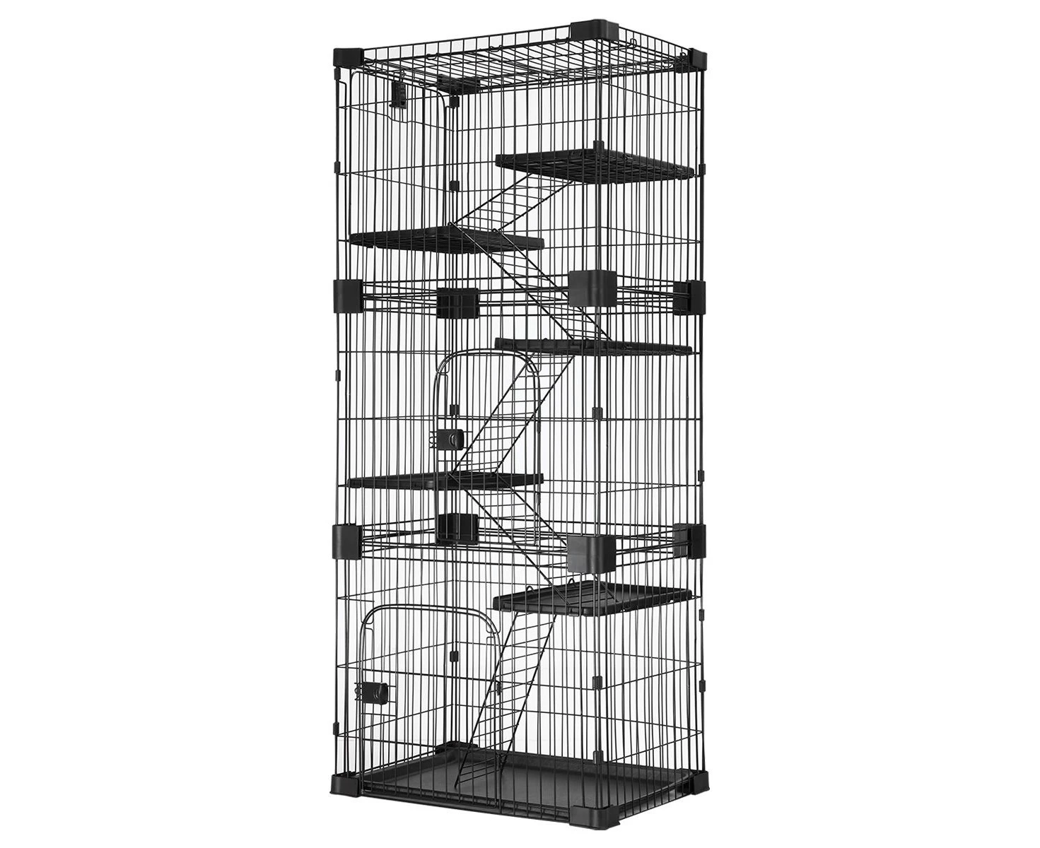 Large Cat Cage House Pet Crate Rabbit Bunny Hutch Ferret Kennel Playpen Home Wired 5 Tiers