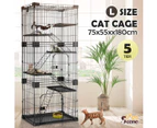 Large Cat Cage House Pet Crate Rabbit Bunny Hutch Ferret Kennel Playpen Home Wired 5 Tiers