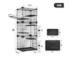 Large Cat Cage House Pet Crate Rabbit Bunny Hutch Ferret Kennel Playpen Home Wired 5 Tiers