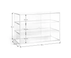 New 3-Tier Large Acrylic Bakery Cake Display Cabinet Donuts Cupcake Pastries 5mm Thick