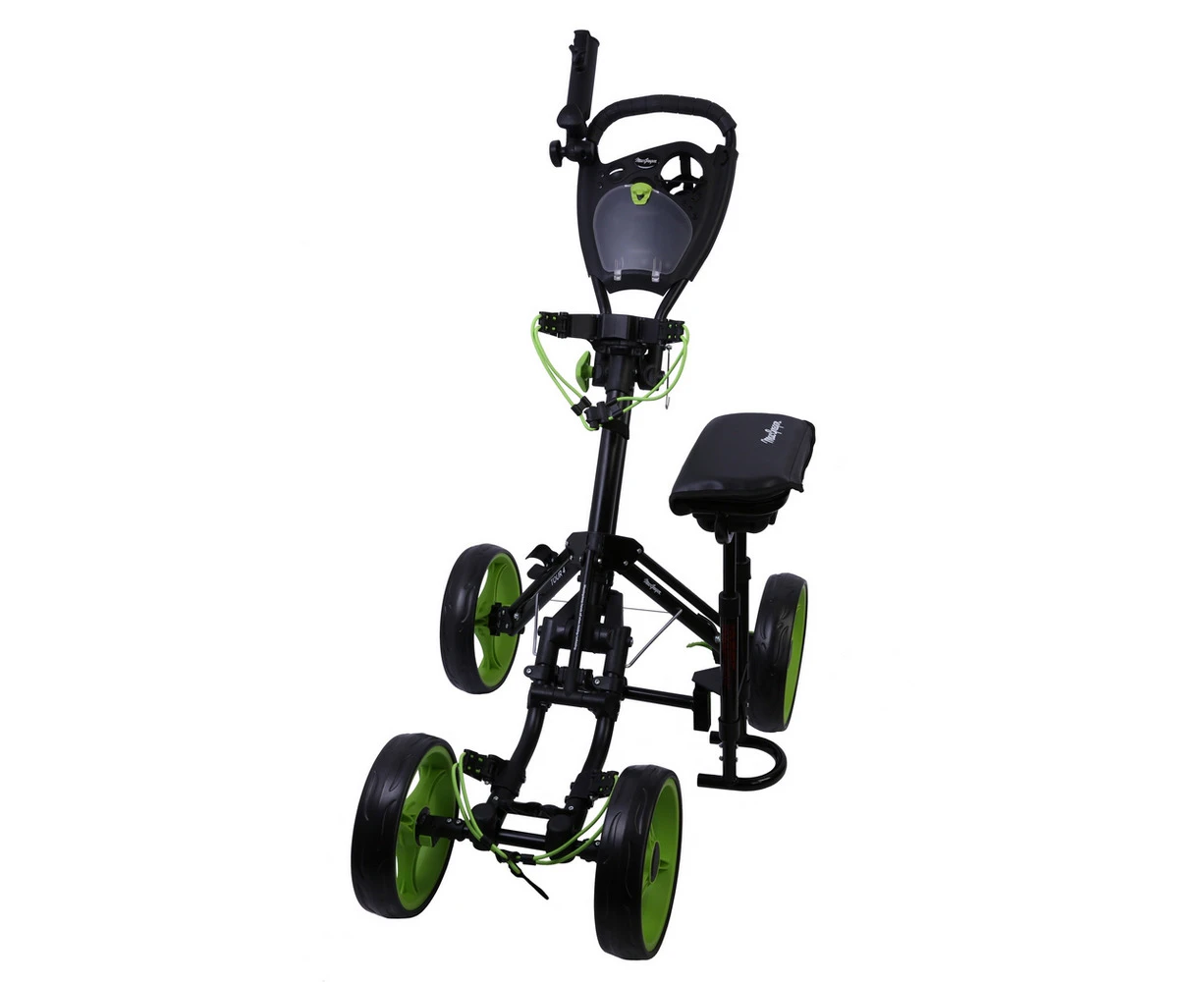 MacGregor Deluxe VIP 4 Wheel Golf Buggy / Trolley / Cart / Trundler With Seat - Green