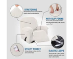 Super Stretch Recliner Sofa Cover 1-Piece Thick Soft Jacquard Recliner Slip Cover Recliner Chair Covers Slip Covers, Ivory - Ivory