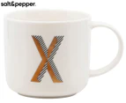 Salt & Pepper 400mL Alpha Letter X Mug - White/Multi