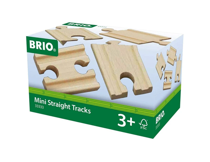 4pc Brio Mini Straight Tracks Kids/Childrens Interactive Play Toy 3y+