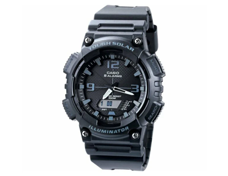 Casio Men's 52.2mm AQS810W-1A2 Duo Solar Powered Watch - Black