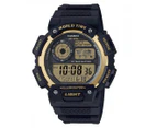 Casio Men's 48.4mm AE1400WH-9A Autoillum Resin Watch - Black/Gold