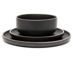 Salt & Pepper 12-Piece Hana Dinner Set - Black