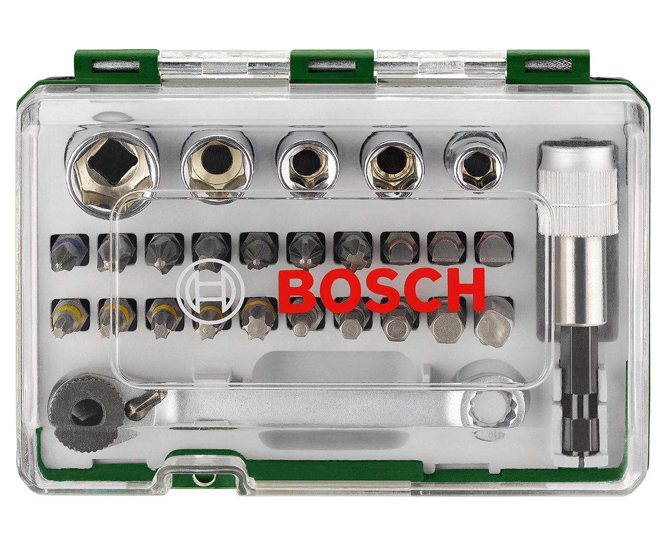 Bosch 27Piece Screwdriver Bit & Ratchet Set w/ Colour