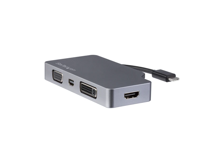 Startech Space Gray USB-C Adapter - USB-C to VGA DVI HDMI Mini DisplayPort Adapter