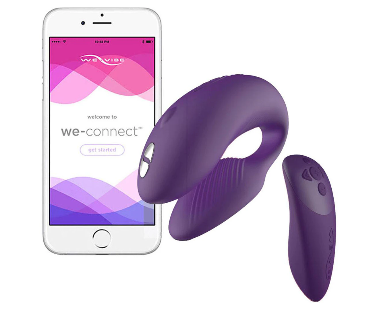 Chorus by We-Vibe Couples Vibrator w/ App Control - Purple