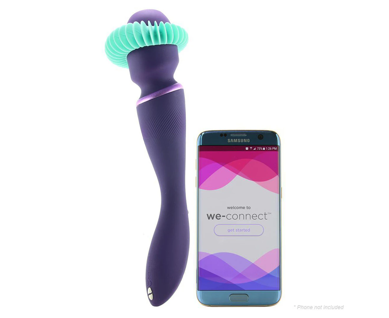 Wand by We-Vibe Silicone Wand Vibrator w/ App Control - Purple