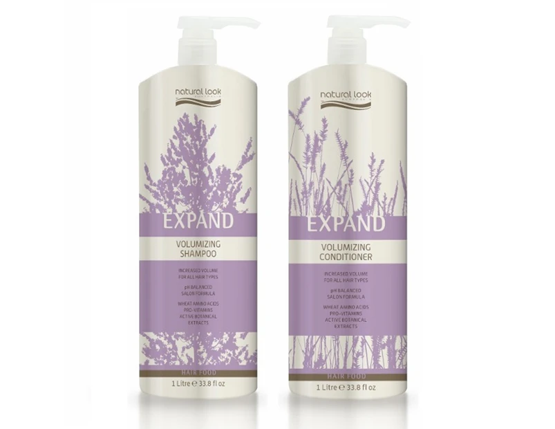 Natural Look Expand Volumizing  Shampoo & Conditioner 1000ml