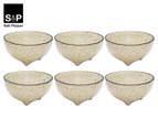 Set of 6 Salt & Pepper 11cm Nomad Footed Bowls - Natural