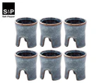 Set of 6 Salt & Pepper 5cm Nomad Egg Cup Set - Blue