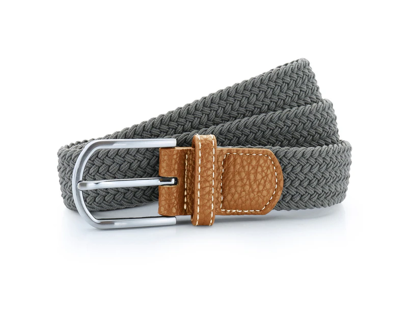 Asquith & Fox Mens Woven Braid Stretch Belt (Slate) - RW4913