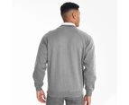 Maddins Mens Coloursure V-Neck Sweatshirt (Oxford Grey) - RW844