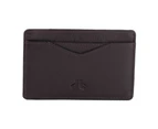 RFID Mens Genuine Premium Leather Slim Credit Card Holder 4 Cards & Notes - Brown