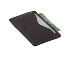 RFID Mens Genuine Premium Leather Slim Credit Card Holder 4 Cards & Notes - Brown