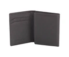 Mens Genuine Soft Leather RFID Protected 6 Cards tri-fold Wallet New - Brown