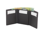 Mens Genuine Soft Leather RFID Protected 6 Cards tri-fold Wallet New - Brown